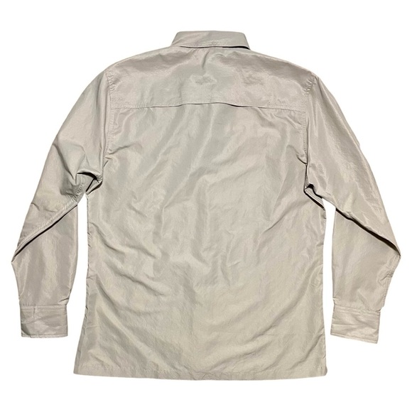 Eddie Bauer Men’s Guide Long Sleeve Rip Stop Button Down Shirt NWT In Beige Sz M - Picture 2 of 16